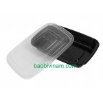 Hộp vuông 1500 ml đen